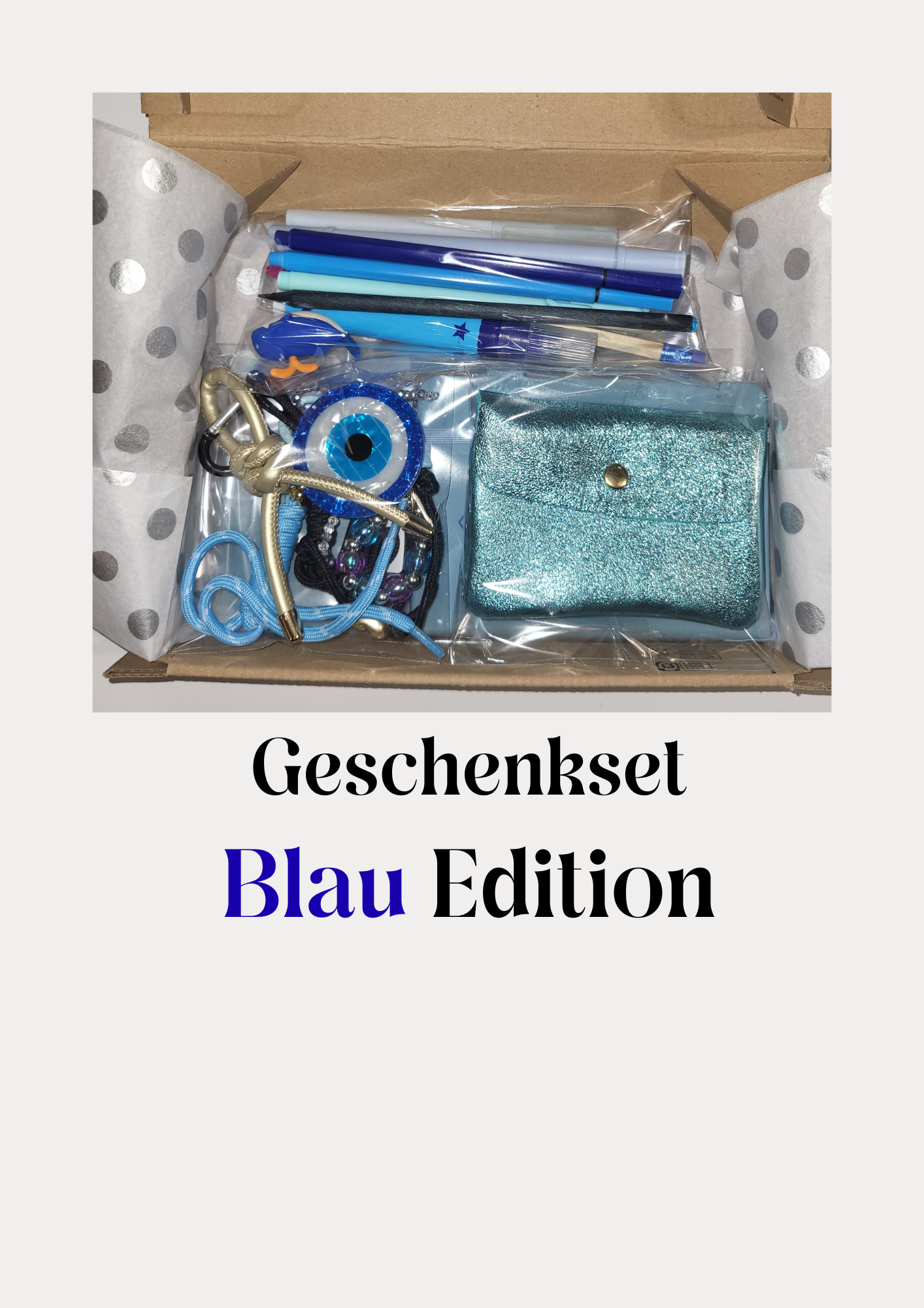 Geschenkset Blau Edition BlissBox.ch Papeterie Set Chur Schweiz