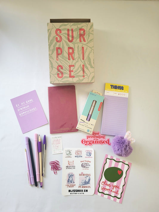 Papeterie Überraschungspaket BlissBox.ch Schweiz 