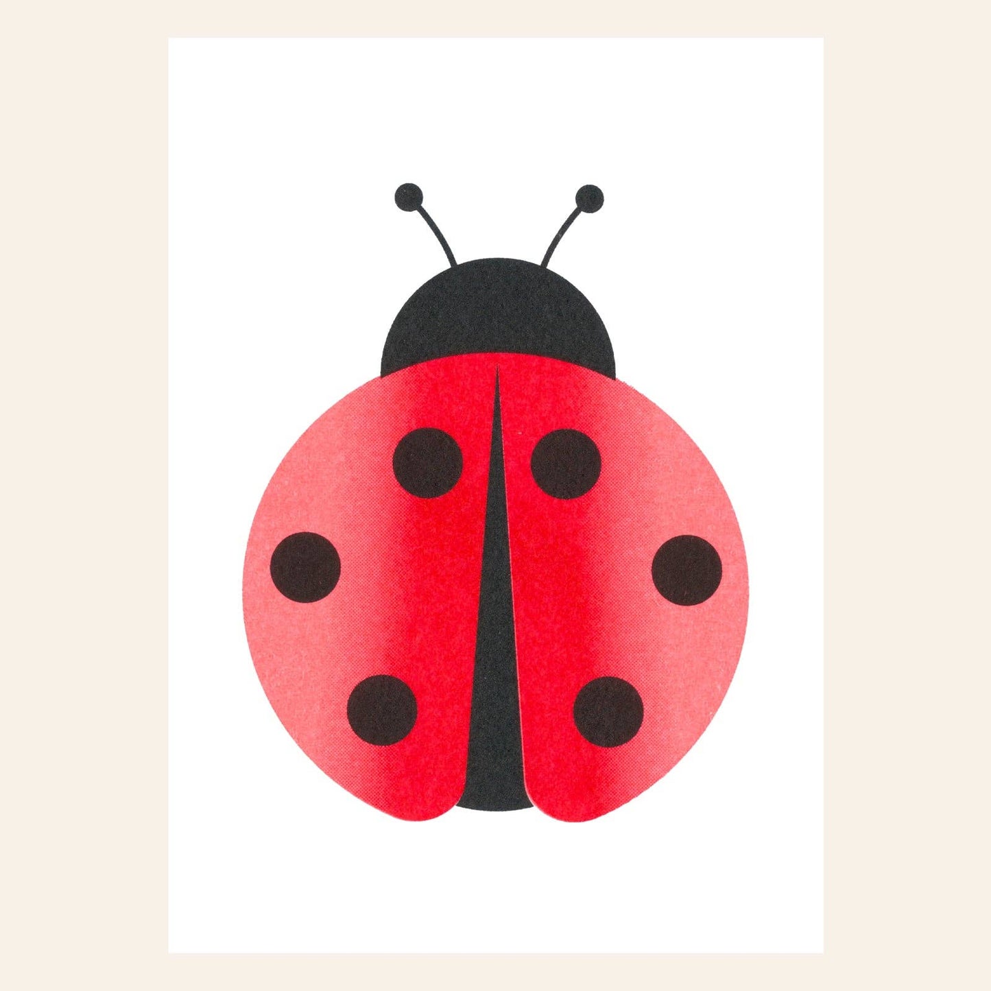 Postkarte Marienkäfer Ladybug BlissBox.ch Papeterie Schweiz