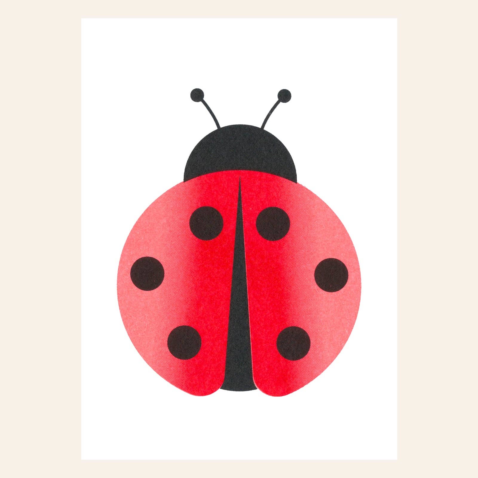 Postkarte Marienkäfer Ladybug BlissBox.ch Papeterie Schweiz