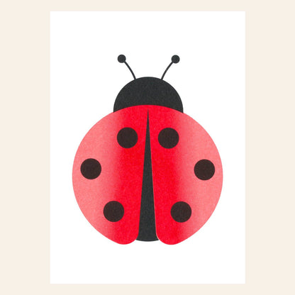 Postkarte Marienkäfer Ladybug BlissBox.ch Papeterie Schweiz