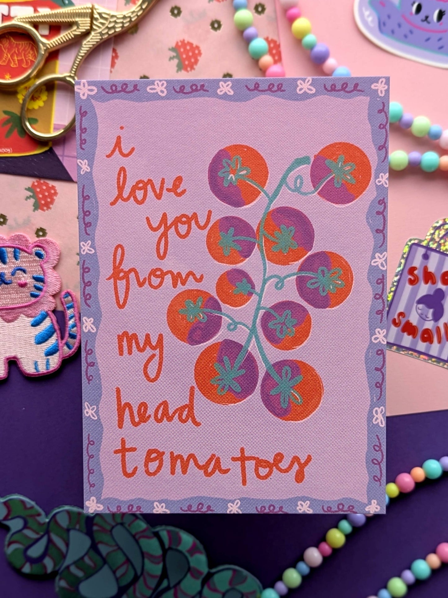 Studio Kumimi Postkarte I love you BlissBox.ch Papeterie Schweiz