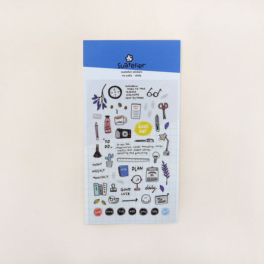 Suatelier Daily Deco Sticker daily Sticker Sheet Papeterie Schweiz BlissBox.ch