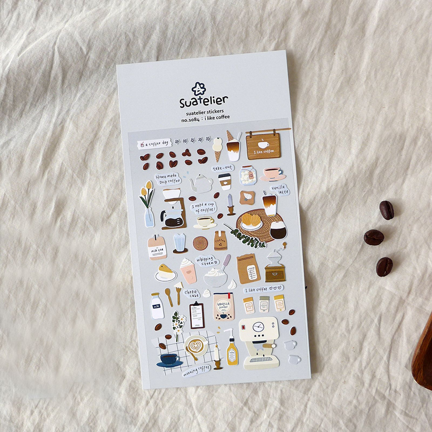 Suatelier Daily Deco Sticker i like coffee Sticker Sheet Papeterie Schweiz BlissBox.ch