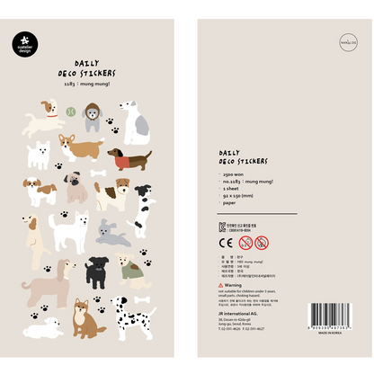 Suatelier Daily Deco Sticker mung mung! Sticker Sheet Papeterie Schweiz BlissBox.ch