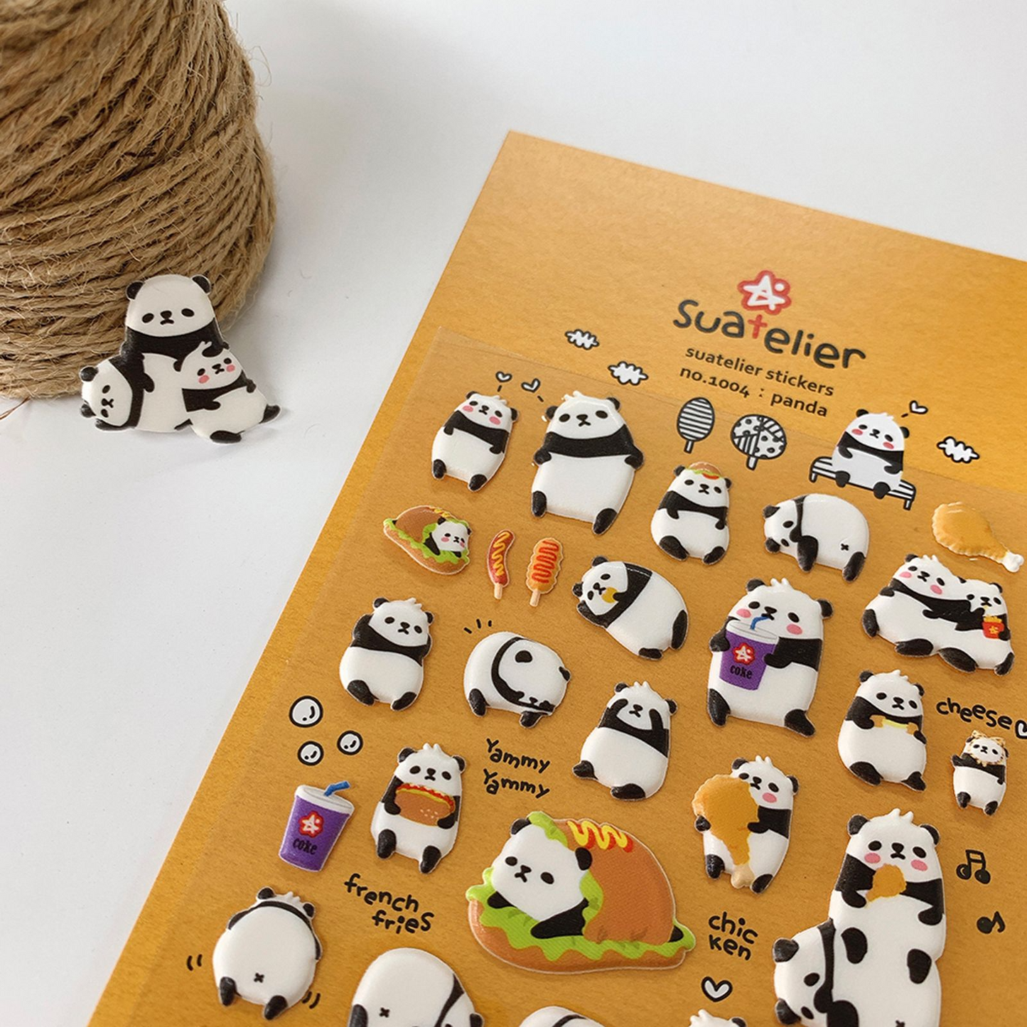 Suatelier Daily Deco Sticker panda Sticker Sheet Papeterie Schweiz BlissBox.ch