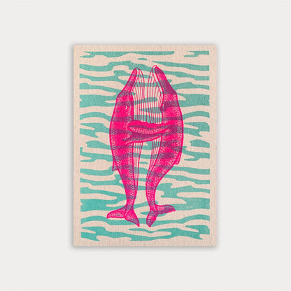 Togethery Blauwal RIsograph Postkarten BlissBox.ch Papeterie Schweiz