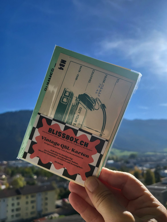 Vintage QSL-Karten Vintage Ephemera BlissBox.ch Papeterie Schweiz Chur