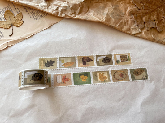 Washi Tape Briefmarke Herbst Blätter BlissBox.ch Papeterie Chur Schweiz