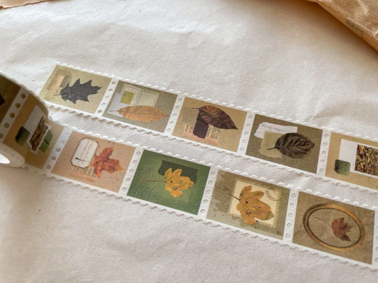 Washi Tape Herbstblätter Briefmarke BlissBox.ch Schweiz Papeterie Chur