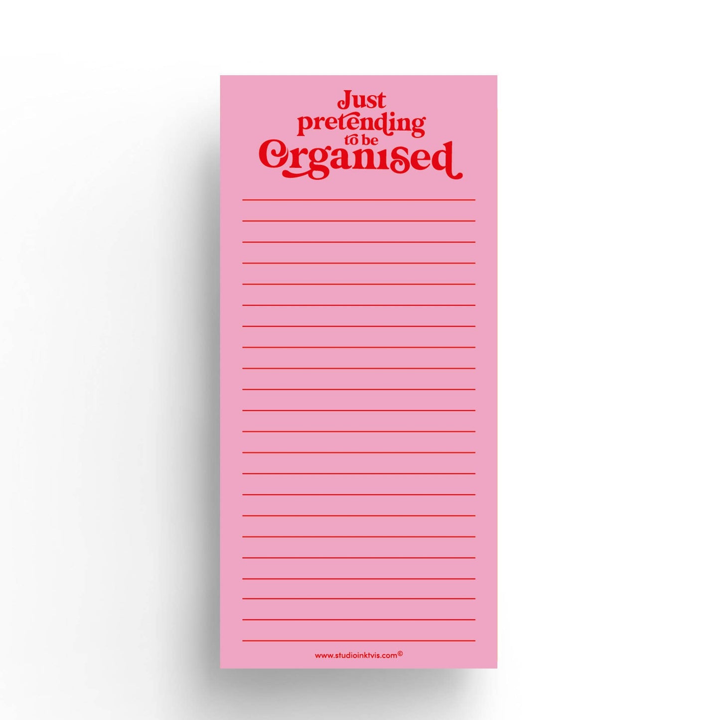 Notizblock "Just pretending to be organised" 10 x 21 cm