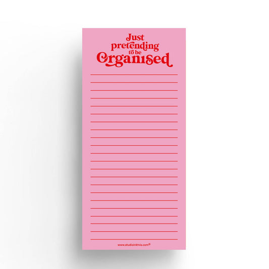 Notizblock "Just pretending to be organised" 10 x 21 cm