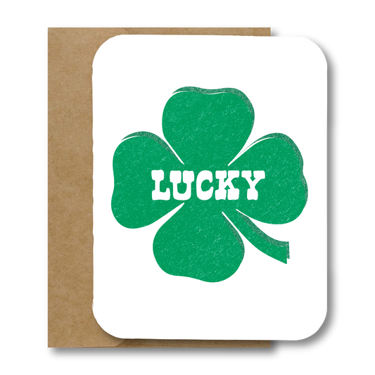 Grusskarte "Lucky" Kleeblatt