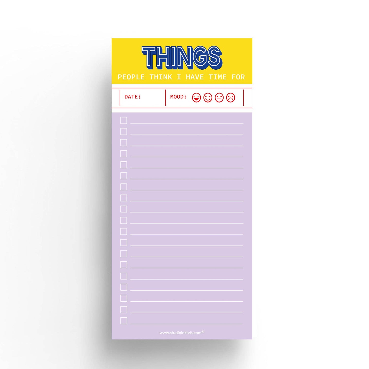 Notizblock Things people think i have time for - BlissBox.ch Schweiz Papeterie