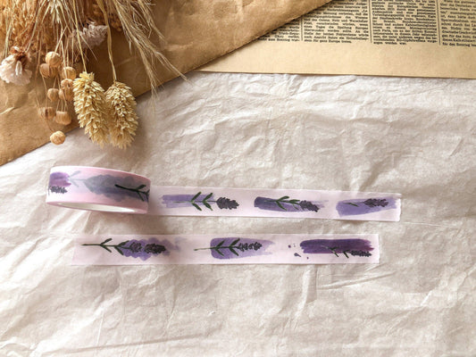 Lavender washi tape, flowers, washis, washi paper, - samesjournal