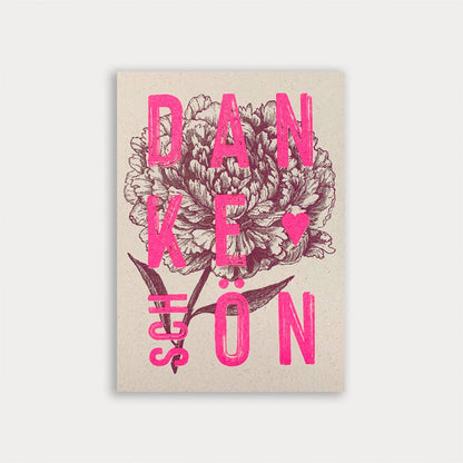 Risograph Postkarte A6 - Dankeschön