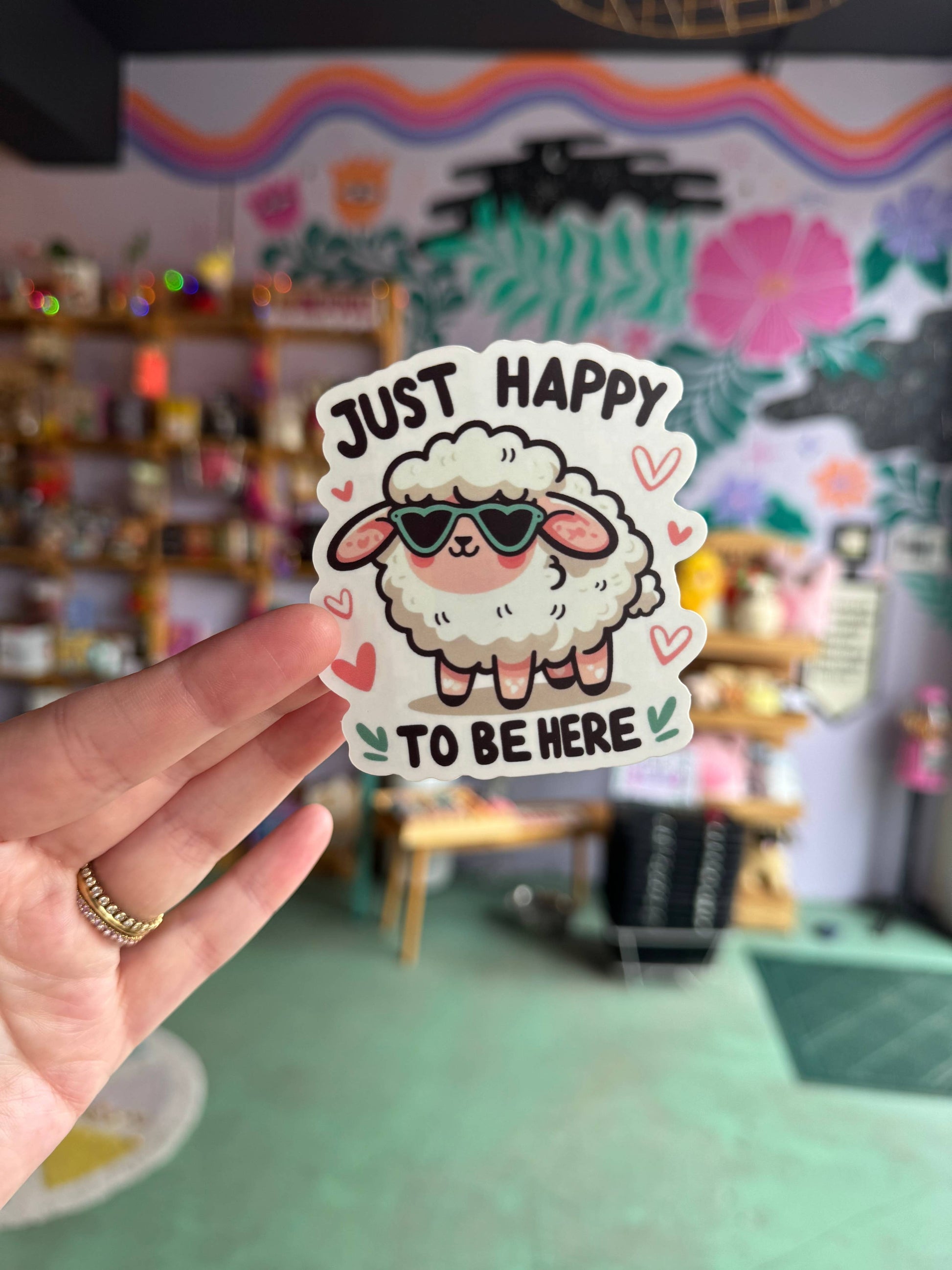 Sticker Just Happy To Be Here – BlissBox.ch Papeterie Schweiz