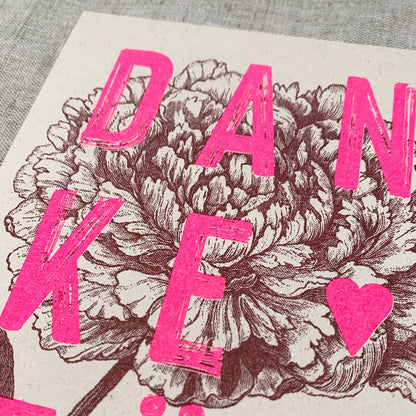 Risograph Postkarte A6 - Dankeschön