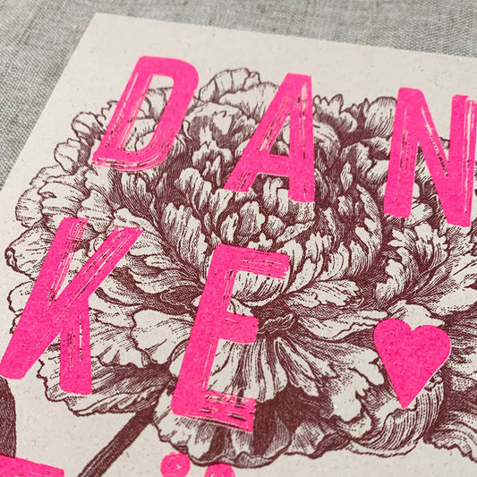 Risograph Postkarte A6 - Dankeschön